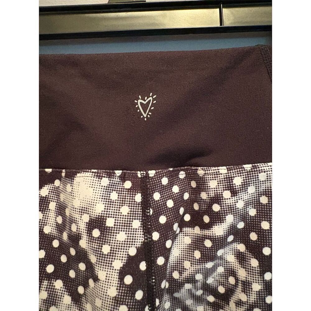 3/$15 Betsey Johnson Women's Cropped Leggings M Multicolor Polka Dot Floral - Picture 8 of 8